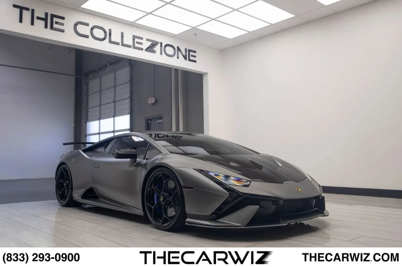 2023 Lamborghini Huracan Tecnica Base RWD in Grigio Titans Matte at The Collezione, Las Vegas