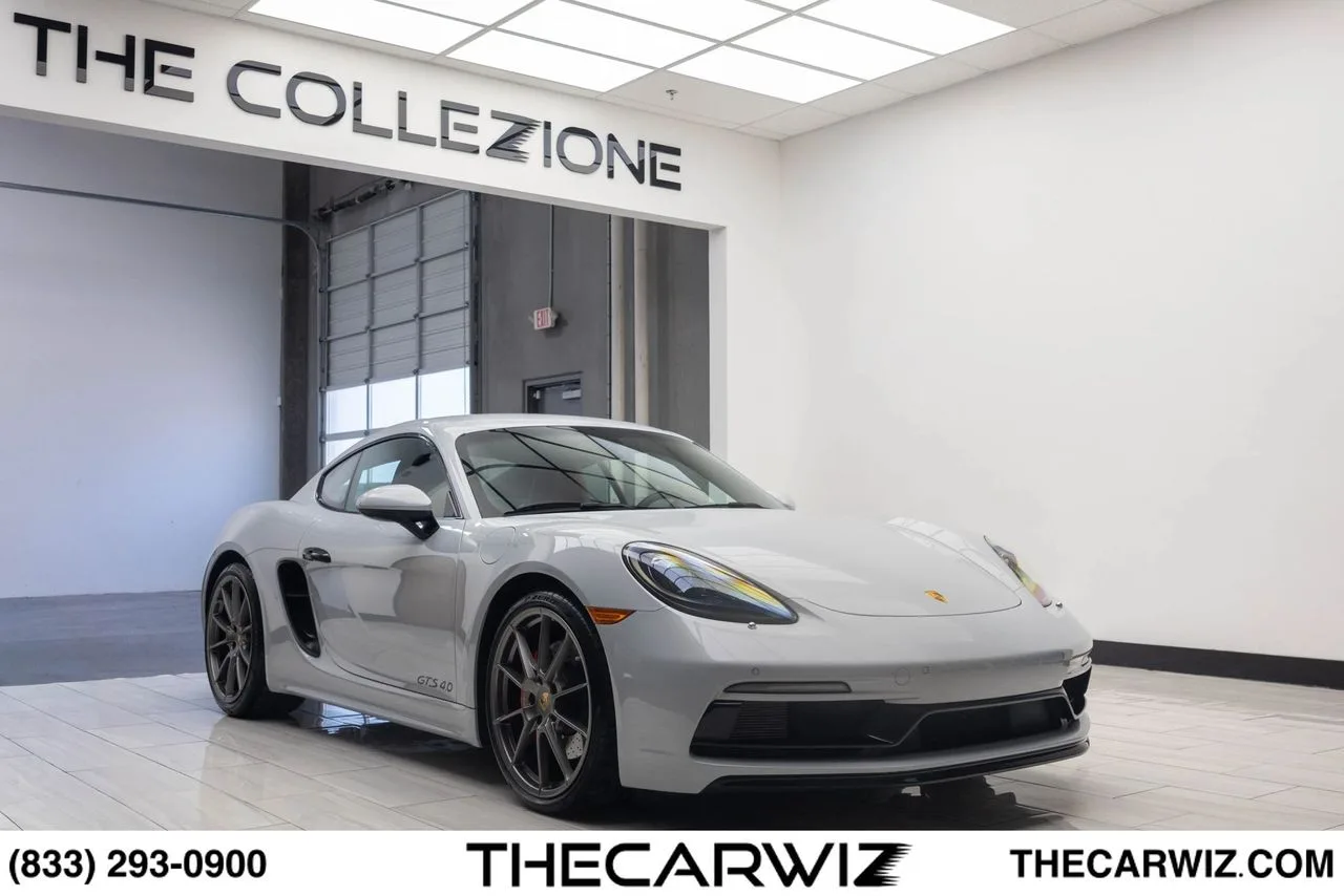 2023 Porsche 718 Cayman GTS RWD in Ice Grey Metallic at The Collezione, Las Vegas