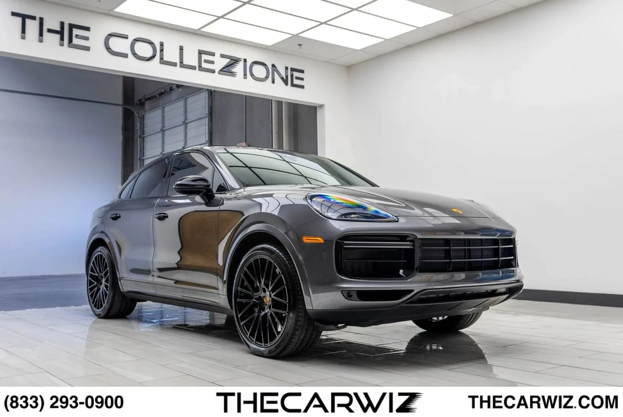 2023 Porsche Cayenne Coupe Turbo AWD in Quartzite Grey Metallic at The Collezione, Las Vegas