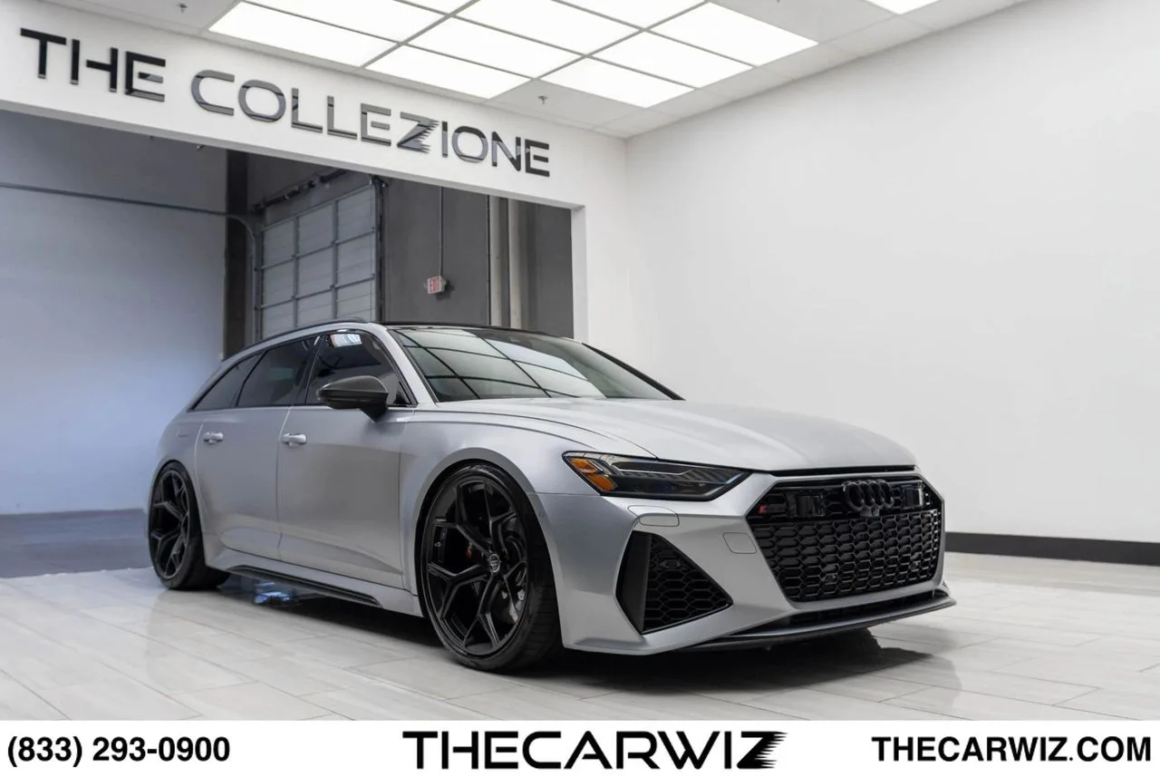 2024 Audi RS 6 Avant performance 4.0T AWD in Florett Silver Metallic at The Collezione, Las Vegas