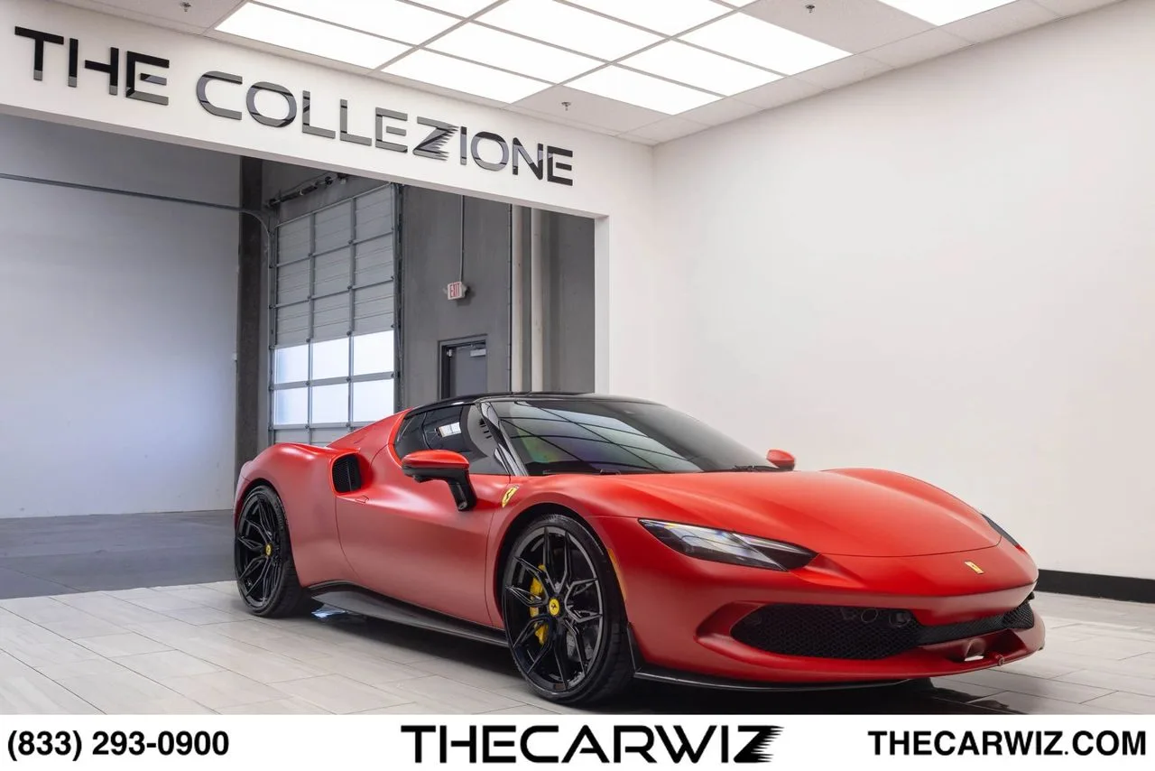 2025 Ferrari 296 GTB Base RWD in Rosso Corsa at The Collezione, Las Vegas