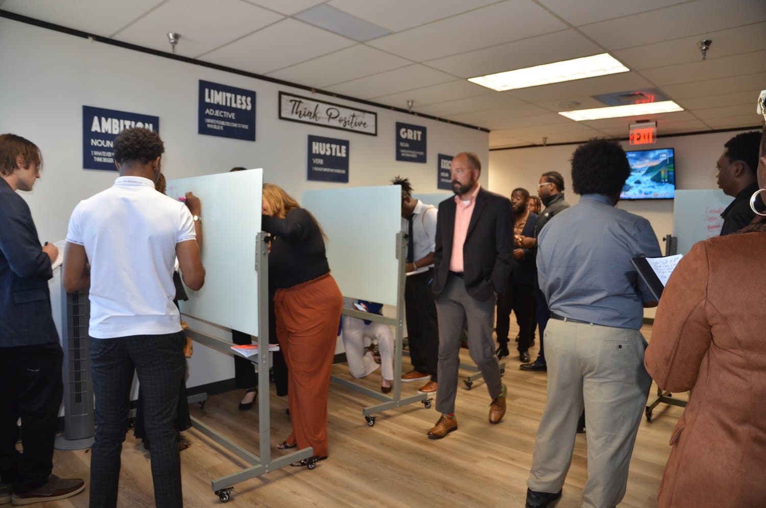 Team training session in the Dallas office